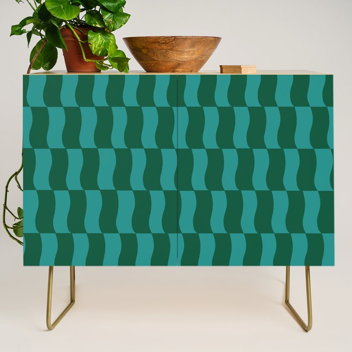 Money Green Wavy Blocks Credenza Gallery Image 1
