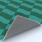 Money Green Wavy Blocks Rug Gallery Image 4