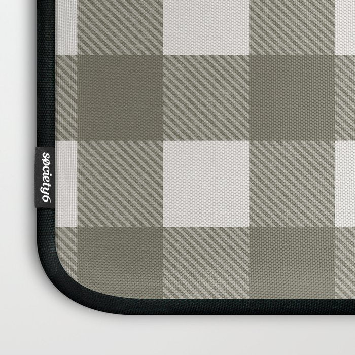 Gingham Cloth / Olive Checks Laptop Sleeve Gallery Image 3