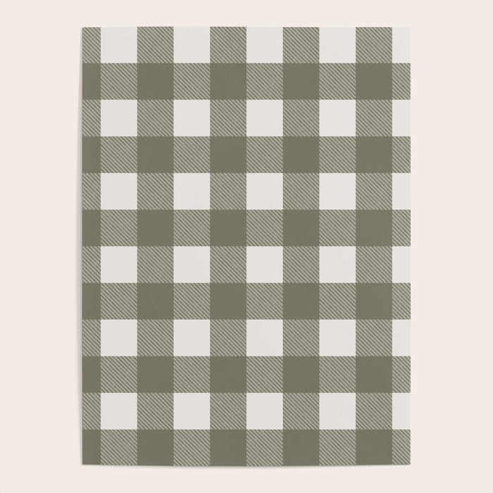 Gingham Cloth / Olive Checks Poster Gallery Image 1