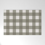 Gingham Cloth / Olive Checks Welcome Mat Gallery Image 1