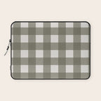 Gingham Cloth / Olive Checks Laptop Sleeve Gallery Image 1