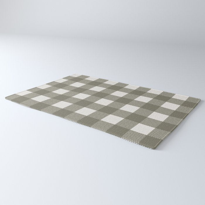 Gingham Cloth / Olive Checks Rug Gallery Image 3