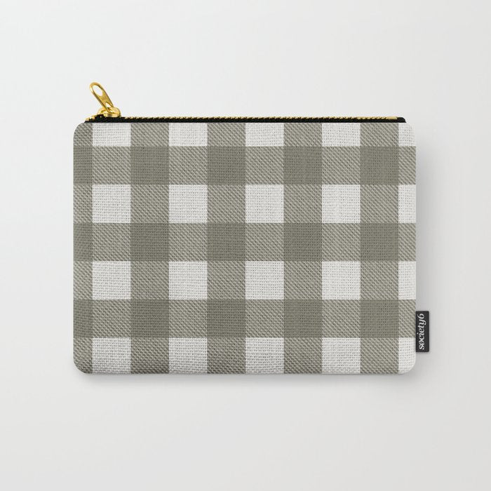 Gingham Cloth / Olive Checks Carry All Pouch Gallery Image 1