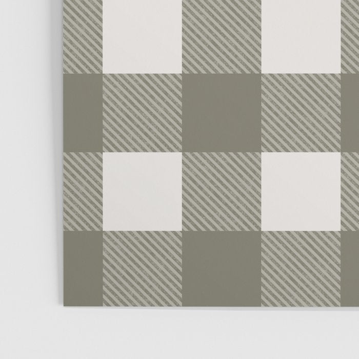 Gingham Cloth / Olive Checks Poster Gallery Image 3