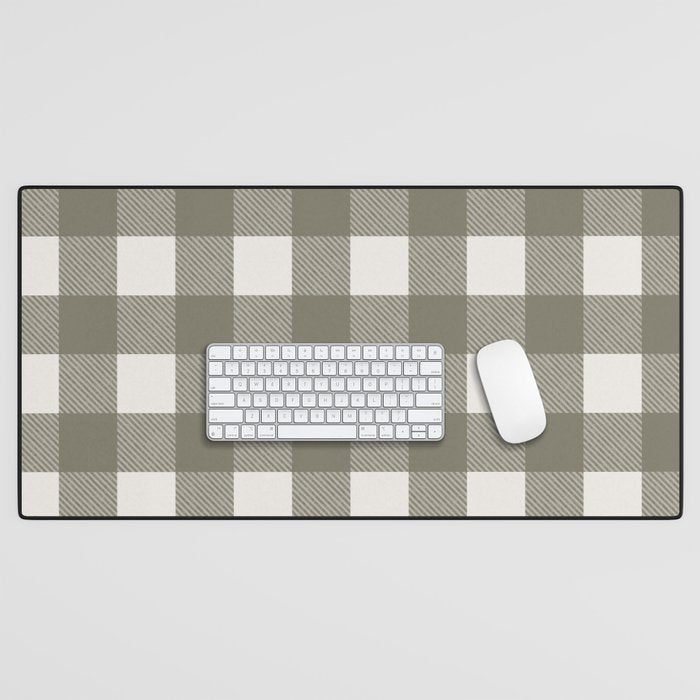 Gingham Cloth / Olive Checks Desk Mat Gallery Image 1