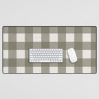 Gingham Cloth / Olive Checks Desk Mat Gallery Image 1