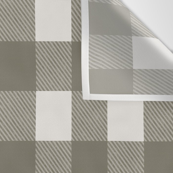 Gingham Cloth / Olive Checks Wall Tapestry Gallery Image 3