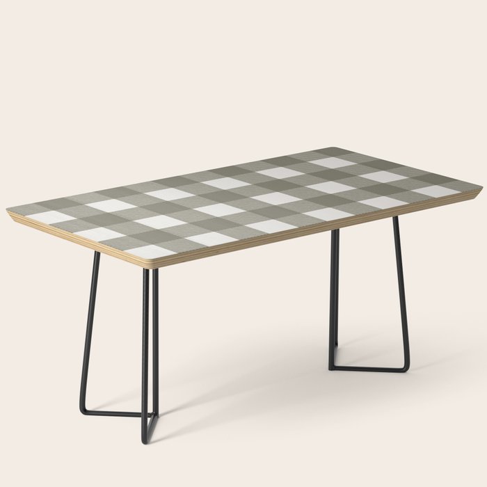 Gingham Cloth / Olive Checks Coffee Table Gallery Image 1