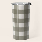 Gingham Cloth / Olive Checks Travel Mug Gallery Image 2