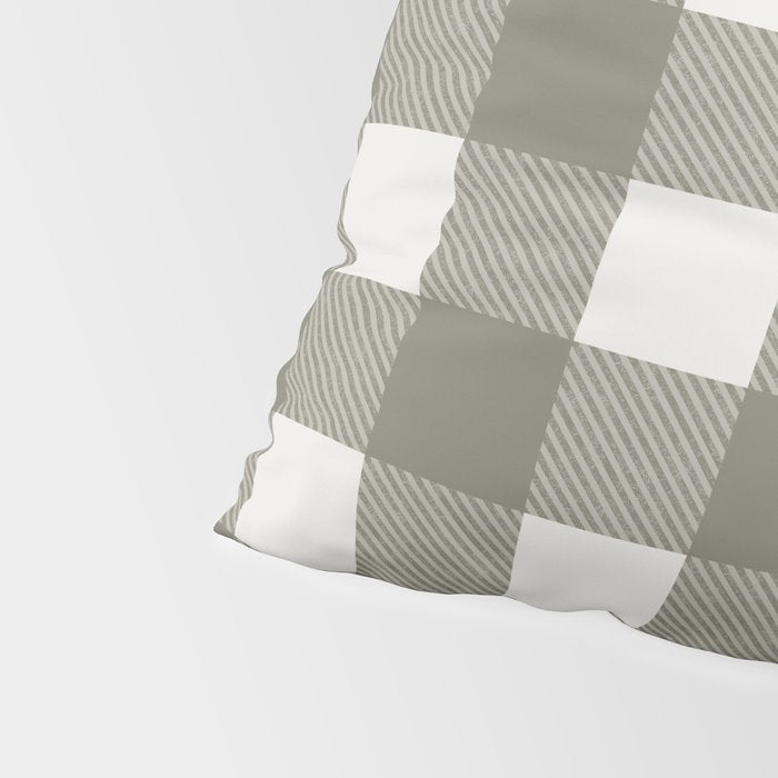 Gingham Cloth / Olive Checks Pillow Sham Gallery Image 4