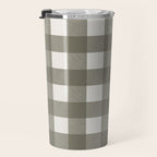 Gingham Cloth / Olive Checks Travel Mug Gallery Image 3