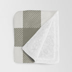 Gingham Cloth / Olive Checks Throw Blanket Gallery Image 3