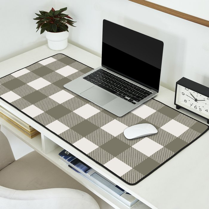 Gingham Cloth / Olive Checks Desk Mat Gallery Image 2