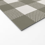 Gingham Cloth / Olive Checks Welcome Mat Gallery Image 2