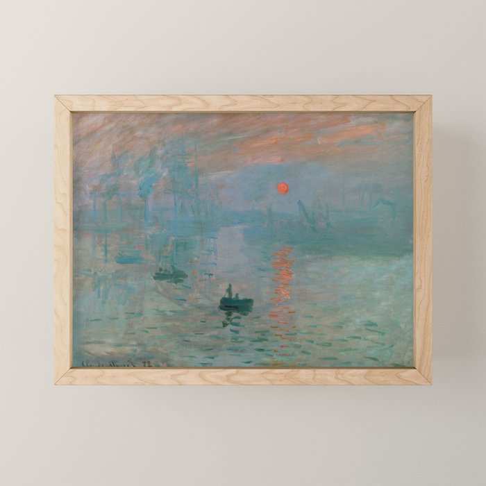 Monet - Impression, Sunrise, 1872 Mini Art Print Gallery Image 1