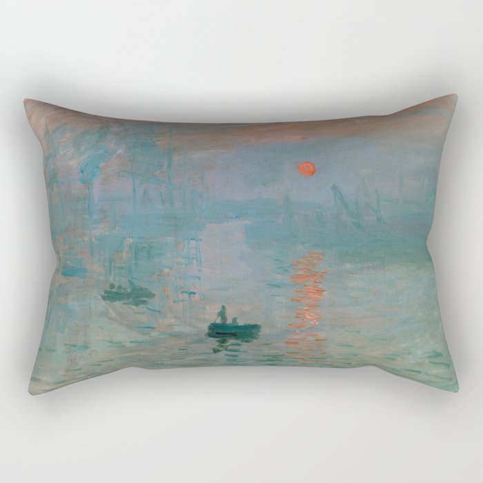 Monet - Impression, Sunrise, 1872 Rectangular Pillow Gallery Image 1