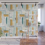 Block print geometrics Wall Mural Gallery Image 1