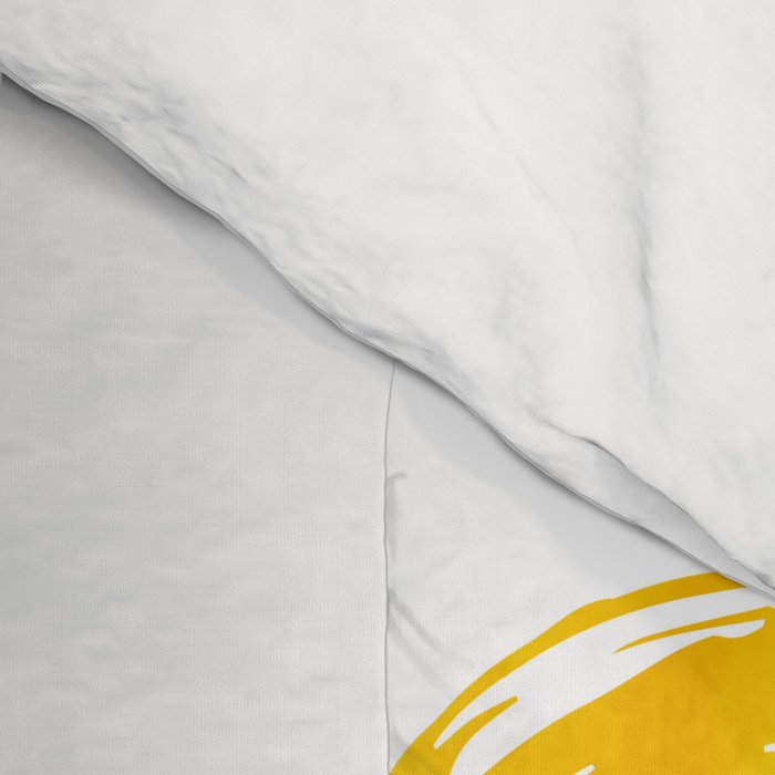 Fall Sunshine, Floral Watercolor Print, Yellow and Gray Comforter Gallery Image 4