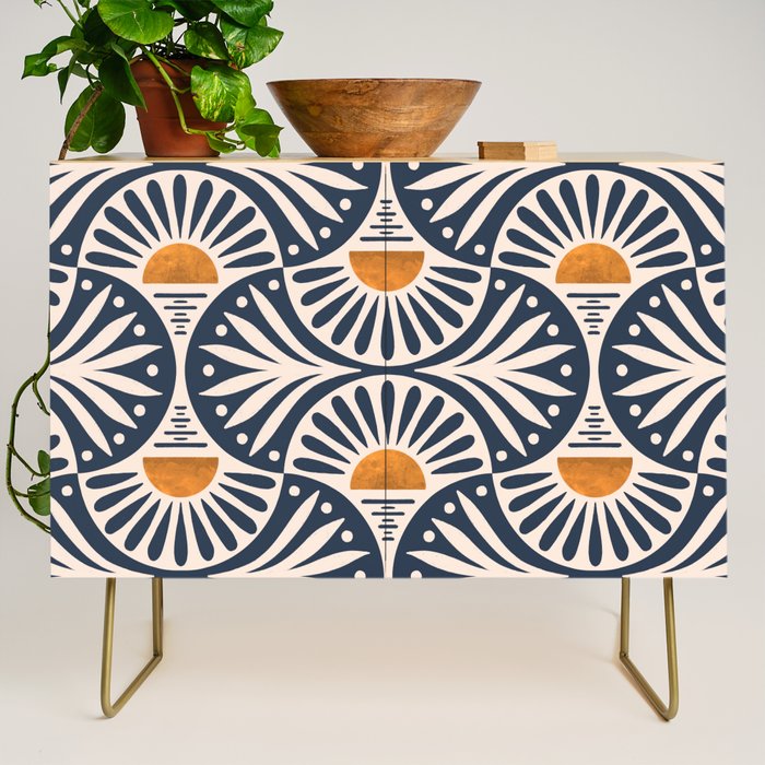 Art Deco Sunset and Leaves Credenza Gallery Image 1