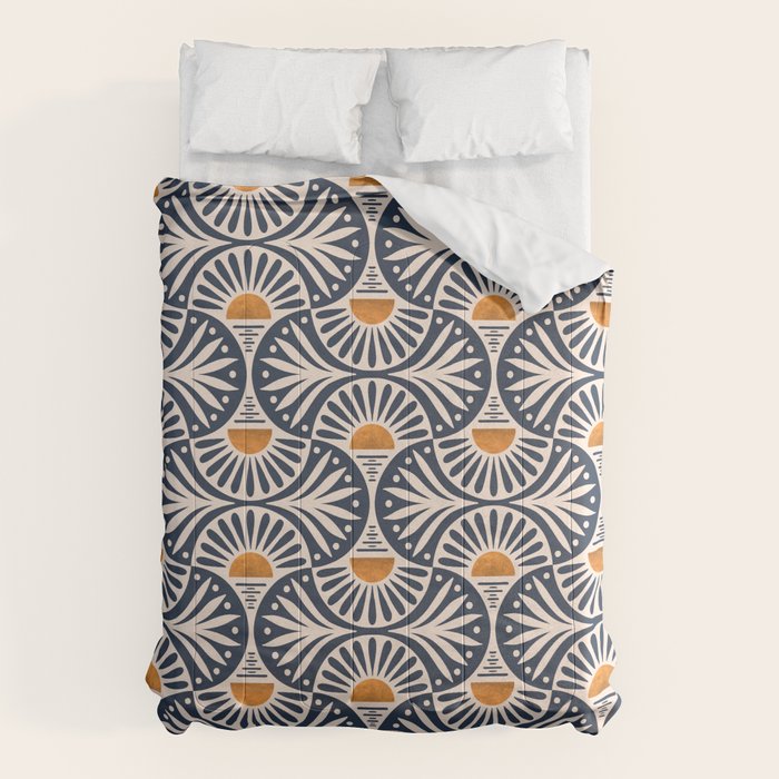 Art Deco Sunset and Leaves Comforter Gallery Image 1