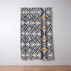 Art Deco Sunset and Leaves Window Curtain Gallery Image 3