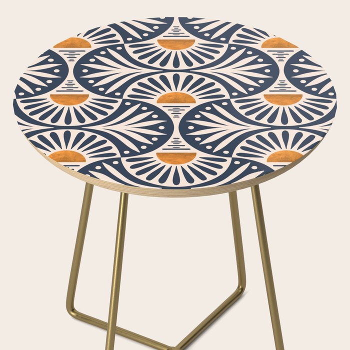 Art Deco Sunset and Leaves Side Table Gallery Image 2