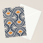 Art Deco Sunset and Leaves Stationery Card Gallery Image 2
