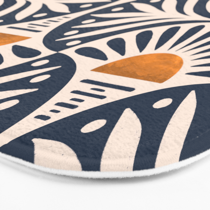 Art Deco Sunset and Leaves Bath Mat Gallery Image 3