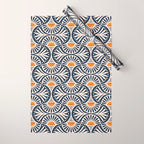 Art Deco Sunset and Leaves Wrapping Paper Gallery Image 1