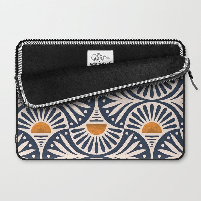 Art Deco Sunset and Leaves Laptop Sleeve Gallery Image 2