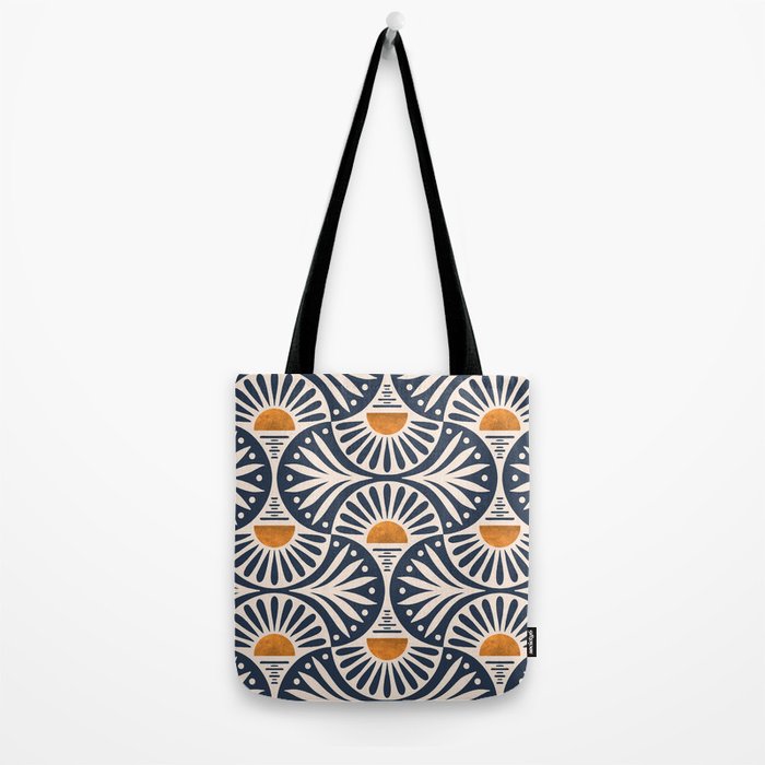 Art Deco Sunset and Leaves Tote Bag Gallery Image 2