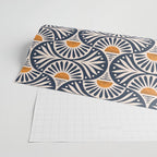 Art Deco Sunset and Leaves Wrapping Paper Gallery Image 2