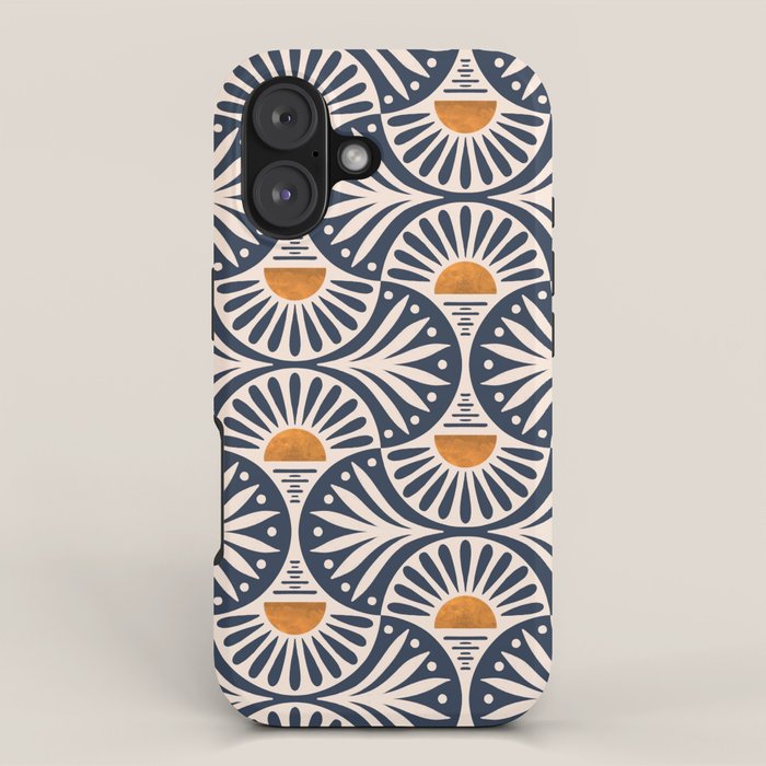 Art Deco Sunset and Leaves iPhone Case Gallery Image 1