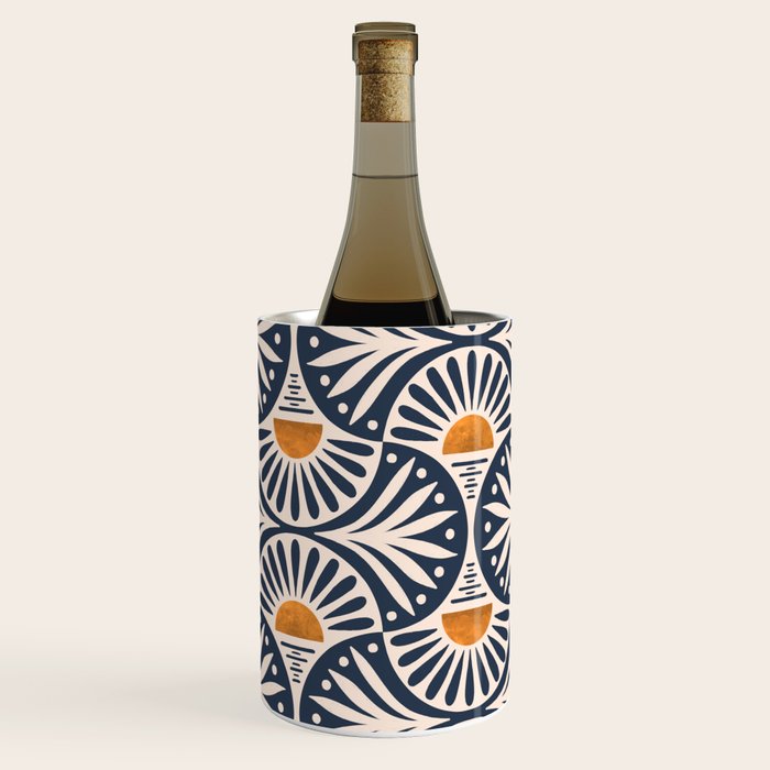 Art Deco Sunset and Leaves Wine Chiller Gallery Image 3