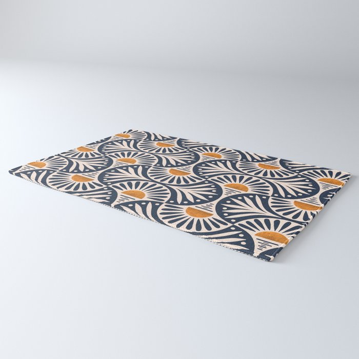 Art Deco Sunset and Leaves Rug Gallery Image 3