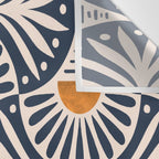 Art Deco Sunset and Leaves Wall Tapestry Gallery Image 3