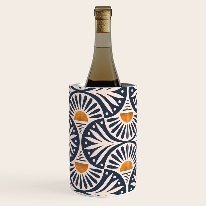 Art Deco Sunset and Leaves Wine Chiller Gallery Image 1