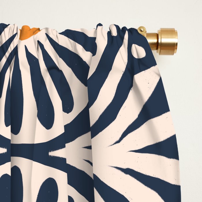 Art Deco Sunset and Leaves Window Curtain Gallery Image 2