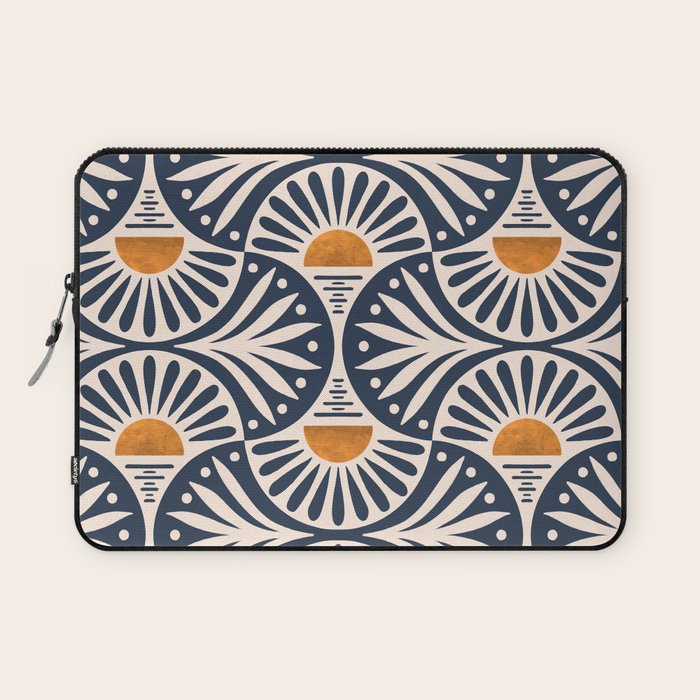 Art Deco Sunset and Leaves Laptop Sleeve Gallery Image 1