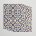Art Deco Sunset and Leaves Wrapping Paper Gallery Image 3