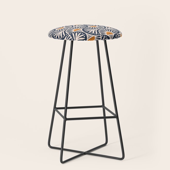 Art Deco Sunset and Leaves Stool Gallery Image 1