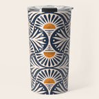 Art Deco Sunset and Leaves Travel Mug Gallery Image 1