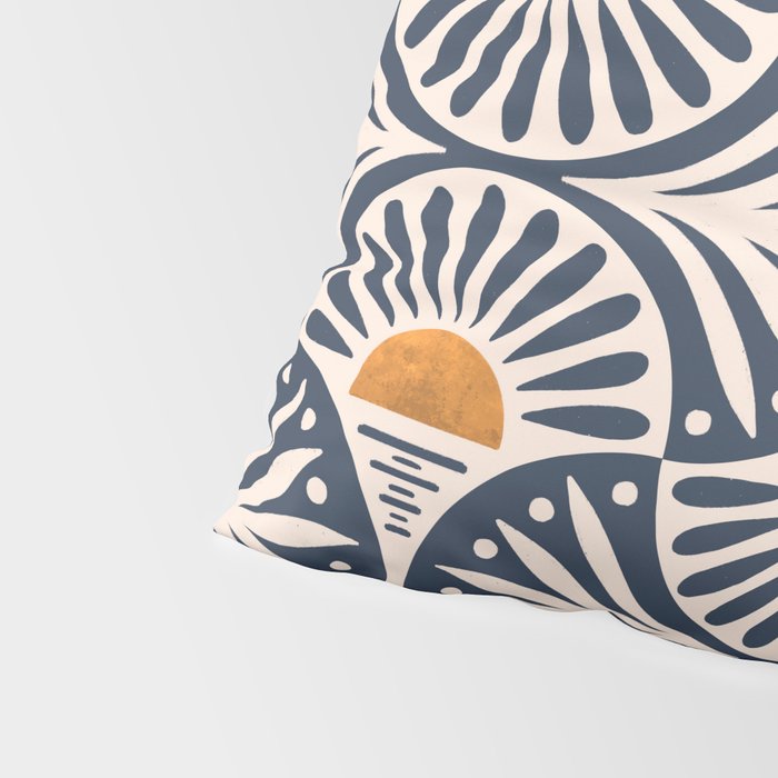 Art Deco Sunset and Leaves Pillow Sham Gallery Image 4