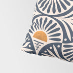 Art Deco Sunset and Leaves Pillow Sham Gallery Image 4