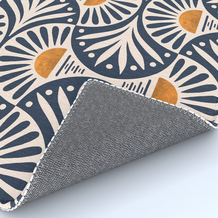 Art Deco Sunset and Leaves Rug Gallery Image 4