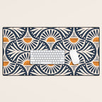 Art Deco Sunset and Leaves Desk Mat Gallery Image 1