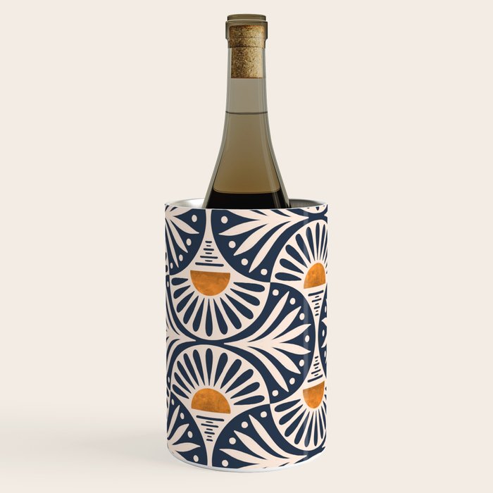 Art Deco Sunset and Leaves Wine Chiller Gallery Image 2