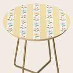 Sweet Floral Stripes - vintage yellow Side Table Gallery Image 2