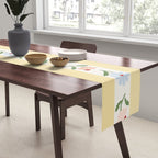 Sweet Floral Stripes - vintage yellow Table Runner Gallery Image 2